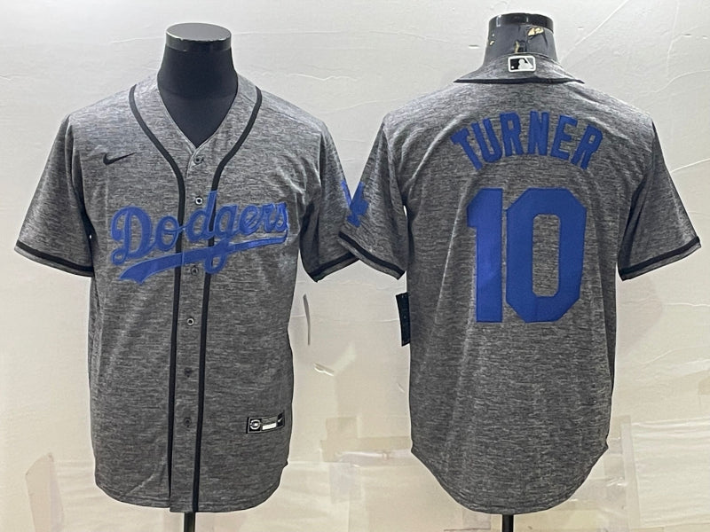 Men’s Los Angeles Dodgers Justin Turner Nike Gray City Connect Jersey