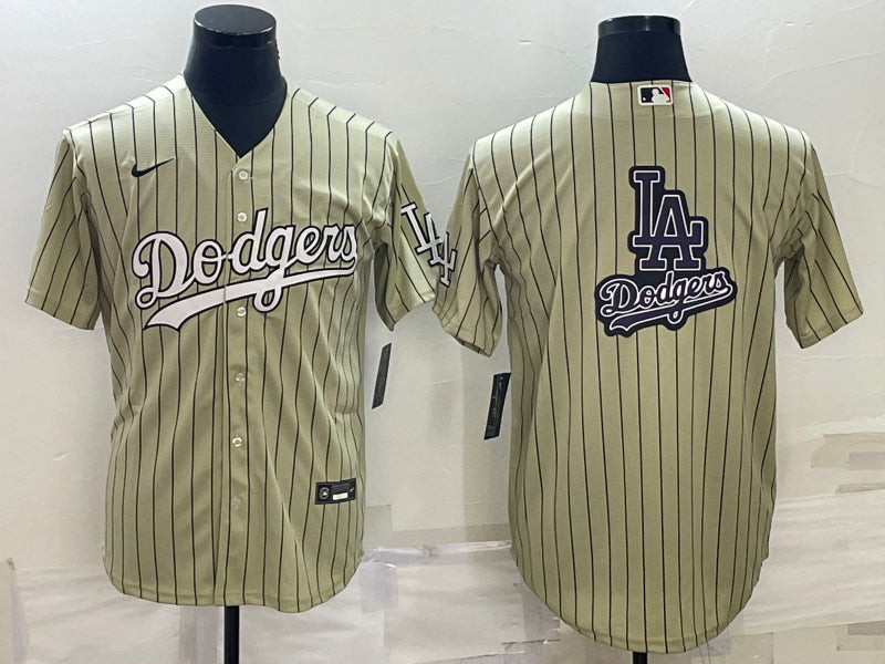 Men’s Los Angeles Dodgers khaki Baseball Jersey