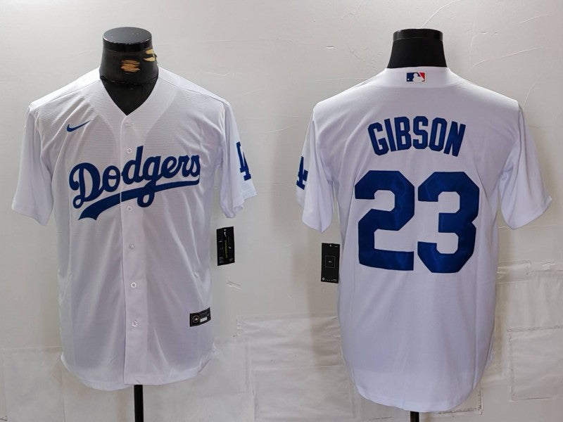 Men’s Los Angeles Dodgers Kirk Gibson #23 White Home Jersey