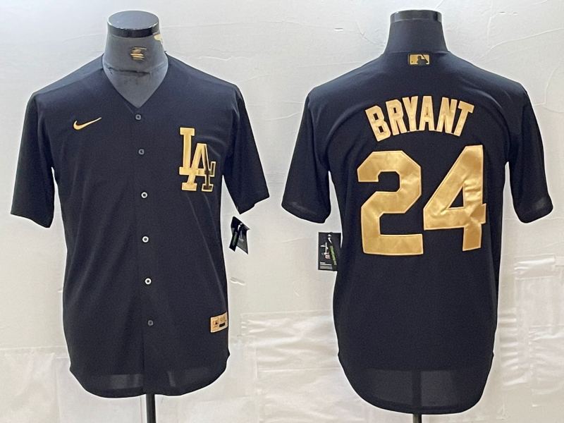 Men’s Los Angeles Dodgers Kobe Bryant #24 Black Limited Jersey