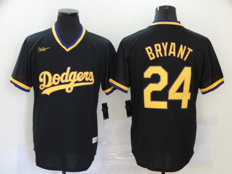 Men’s Los Angeles Dodgers Kobe Bryant #24 Black Stitched Jersey