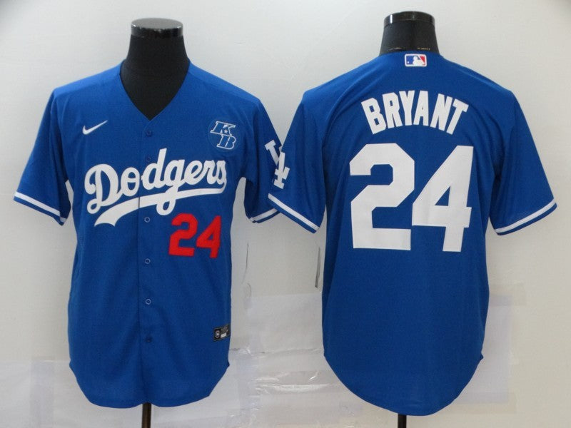 Men’s Los Angeles Dodgers Kobe Bryant #24 Blue Baseball Jersey