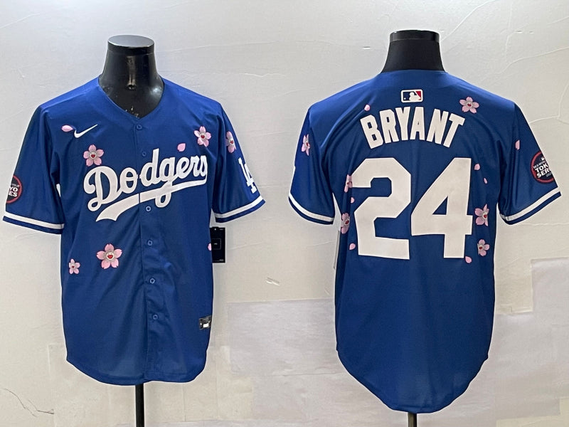 Men’s Los Angeles Dodgers Kobe Bryant #24 Royal Alternate Jersey