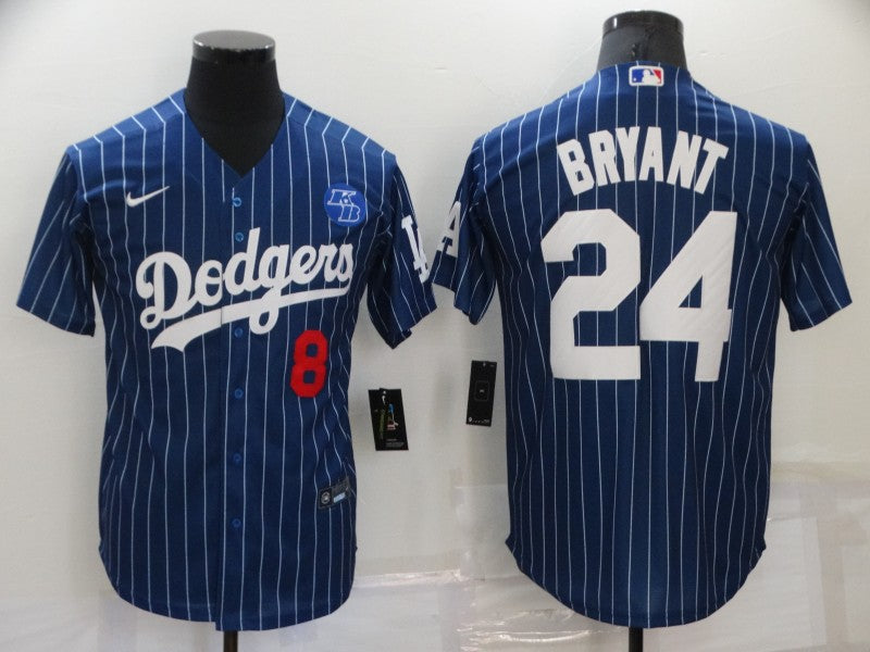 Men’s Los Angeles Dodgers Kobe Bryant #8-24 Blue Jersey
