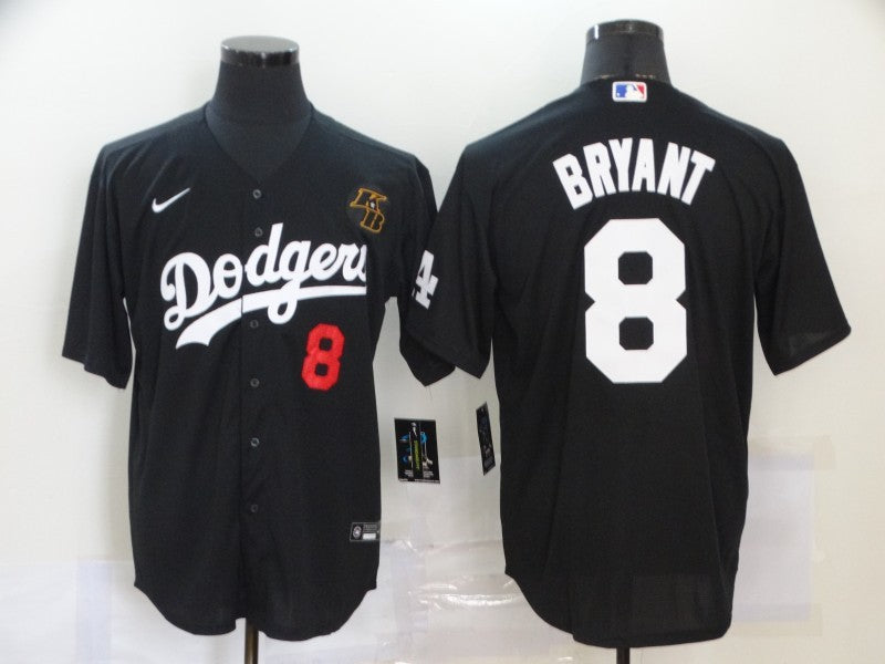 Men’s Los Angeles Dodgers Kobe Bryant #8 Black Baseball Jersey