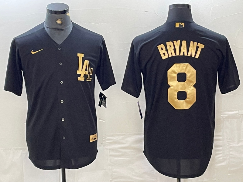 Men’s Los Angeles Dodgers Kobe Bryant #8 Black Limited Jersey