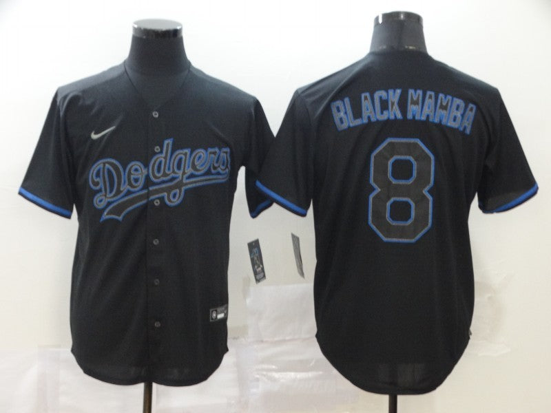 Men’s Los Angeles Dodgers Kobe Bryant #8 Black Mamba Jersey