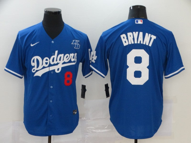 Men’s Los Angeles Dodgers Kobe Bryant #8 Blue Baseball Jersey