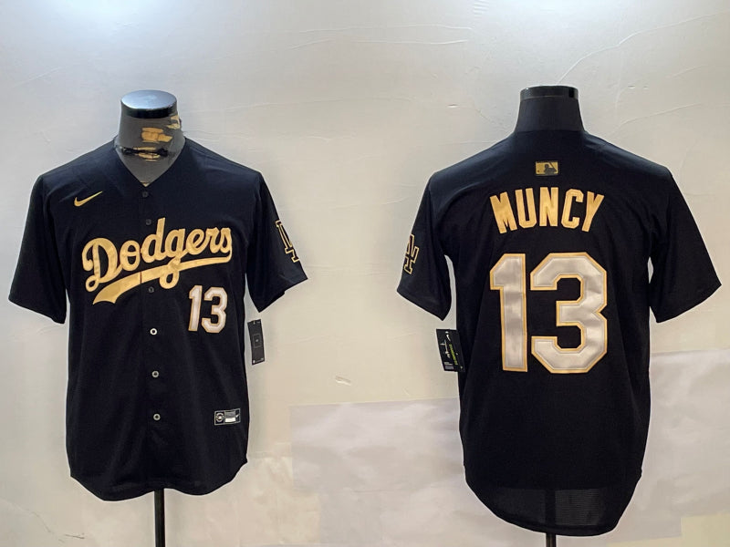 Men’s Los Angeles Dodgers Max Muncy #13 Black Jersey