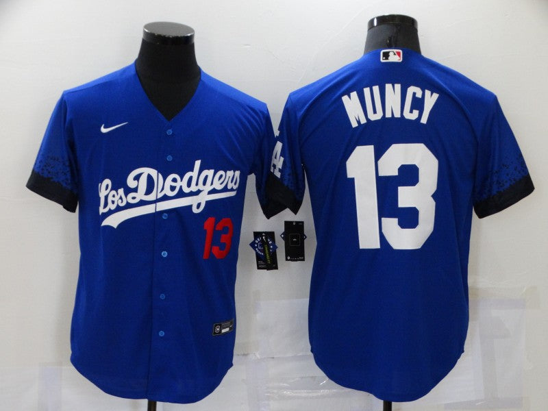 Men’s Los Angeles Dodgers Max Muncy #13 Blue Stitched Jersey