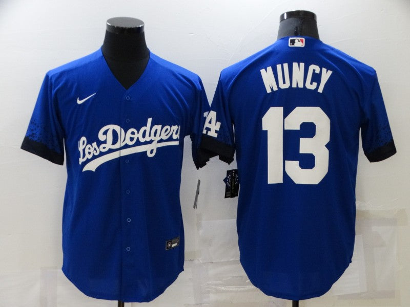 Men’s Los Angeles Dodgers Max Muncy #13 Blue Stitched Jersey