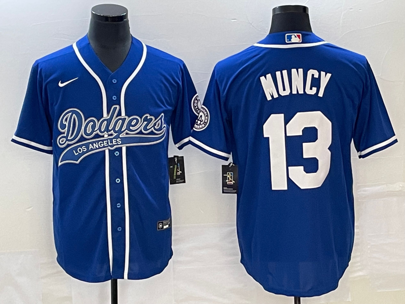 Men’s Los Angeles Dodgers Max Muncy #13 Royal Jersey Joint Edition