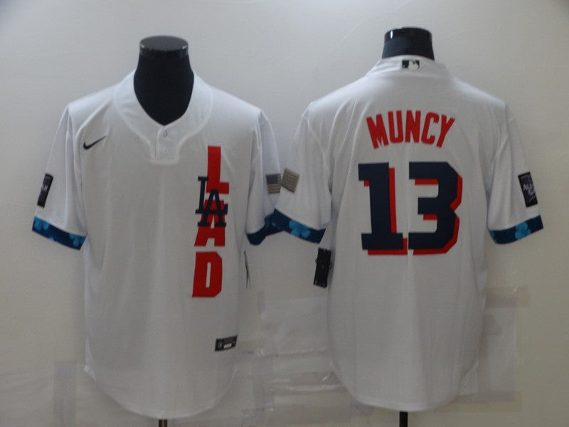 Men’s Los Angeles Dodgers Max Muncy #13 White All Star Jersey