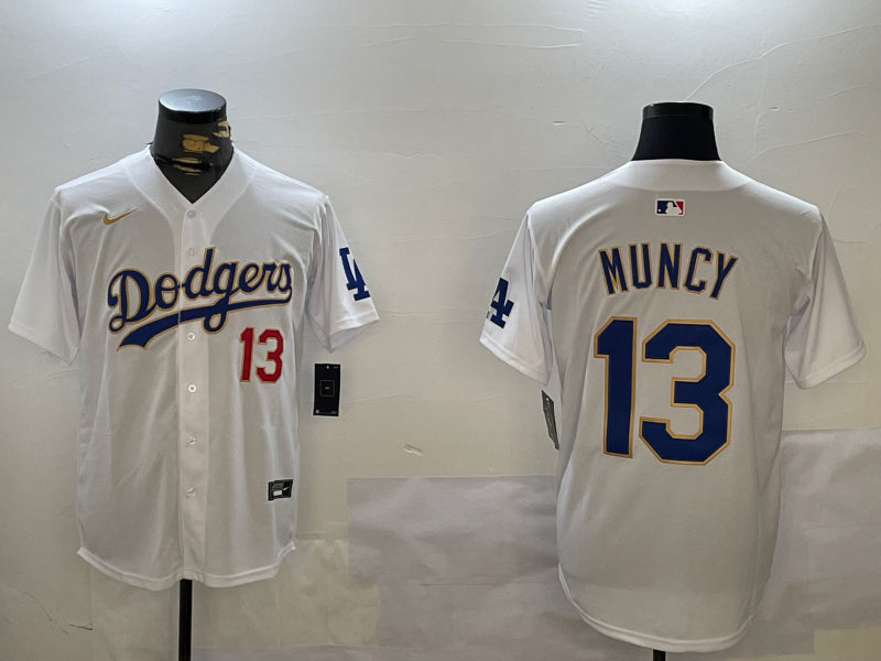 Men’s Los Angeles Dodgers Max Muncy #13 White Jersey