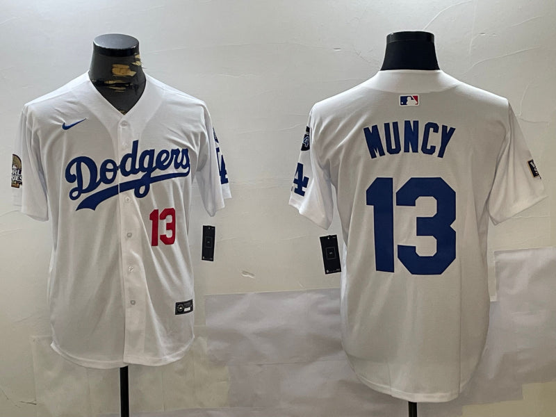 Men’s Los Angeles Dodgers Max Muncy #13 White Jersey