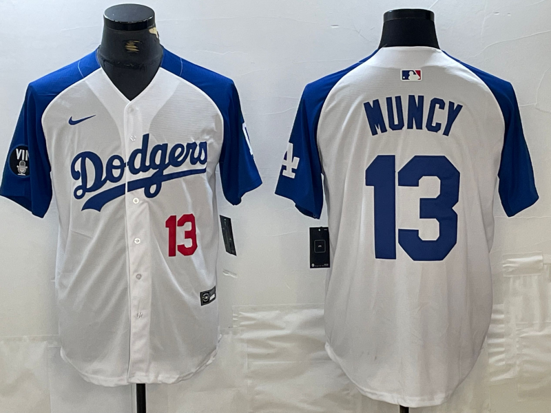 Men’s Los Angeles Dodgers Max Muncy #13 White Limited Jersey