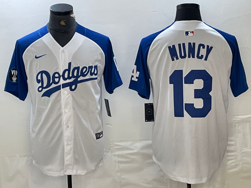 Men’s Los Angeles Dodgers Max Muncy #13 White Limited Jersey