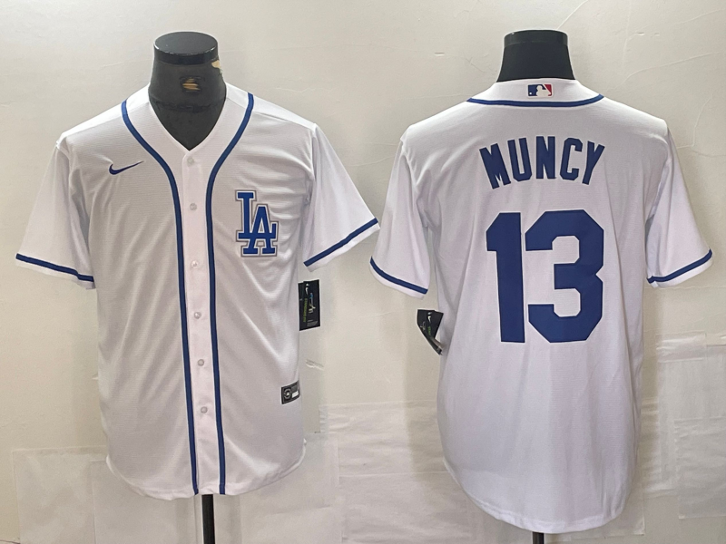 Men’s Los Angeles Dodgers Max Muncy #13 White Limited Jersey