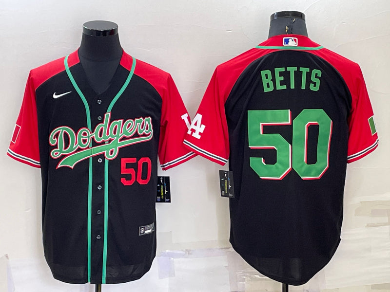 Men’s Los Angeles Dodgers Mookie Betts #50 Black Alternate Jersey