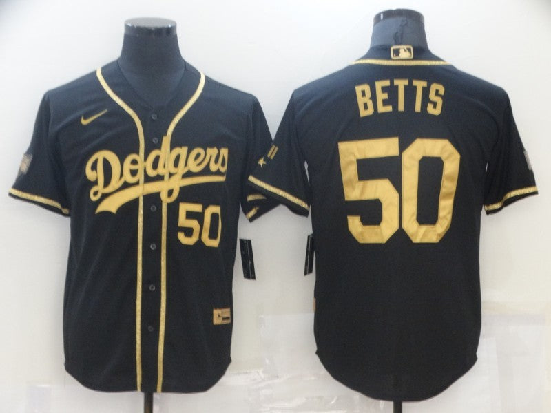 Men’s Los Angeles Dodgers Mookie Betts #50 Black Jersey