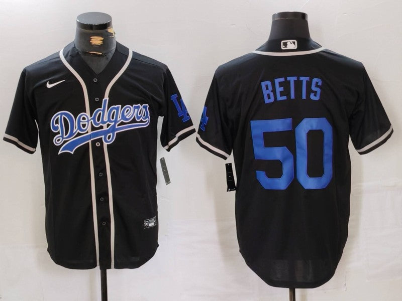 Men’s Los Angeles Dodgers Mookie Betts #50 Black Jersey
