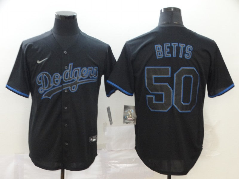 Men’s Los Angeles Dodgers Mookie Betts #50 Black Stitched Jersey