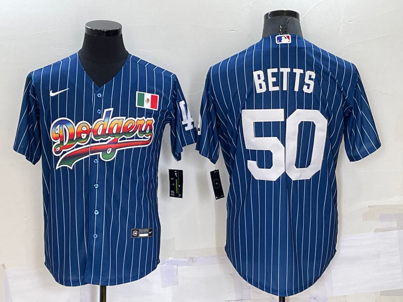 Men’s Los Angeles Dodgers Mookie Betts #50 Blue Alternate Jersey
