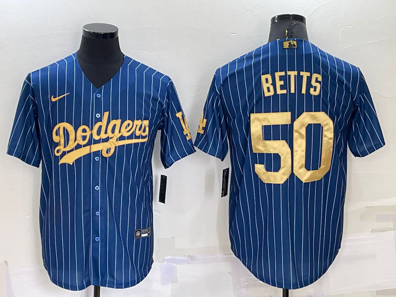 Men’s Los Angeles Dodgers Mookie Betts #50 Blue Jersey