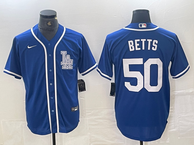 Men’s Los Angeles Dodgers Mookie Betts #50 Blue Limited Jersey