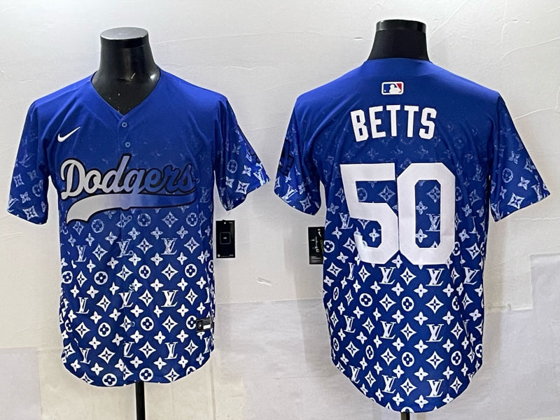 Men’s Los Angeles Dodgers Mookie Betts #50 Royal Alternate Jersey
