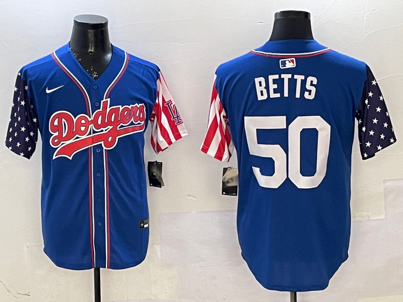 Men’s Los Angeles Dodgers Mookie Betts #50 Royal Jersey