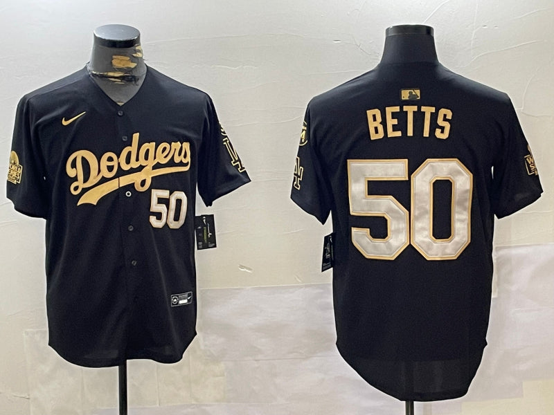 Men’s Los Angeles Dodgers Mookie Betts Black Jersey