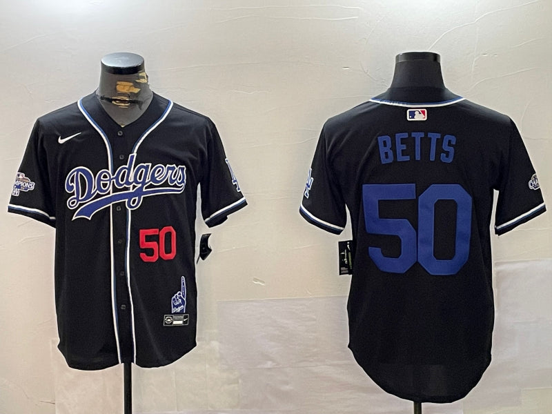 Men’s Los Angeles Dodgers Mookie Betts Black Jersey