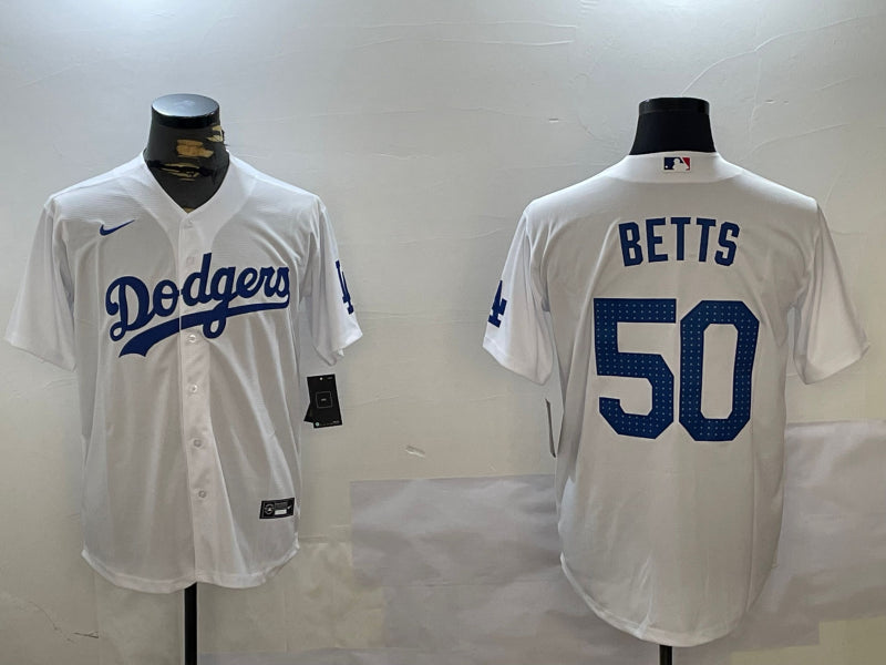Men’s Los Angeles Dodgers Mookie Betts White Jersey