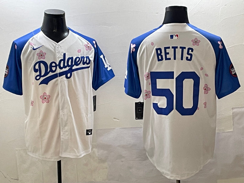 Men’s Los Angeles Dodgers Mookie Betts White Jersey