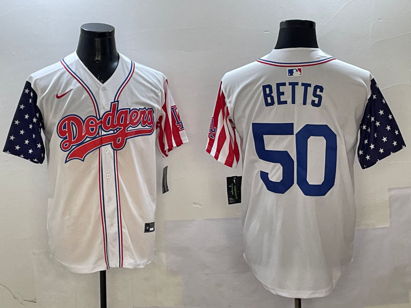 Men’s Los Angeles Dodgers Mookie Betts White Jersey