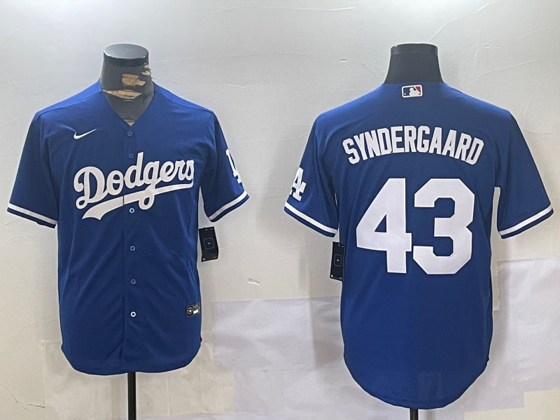 Men’s Los Angeles Dodgers Noah Syndergaard #43 Blue Baseball Jersey