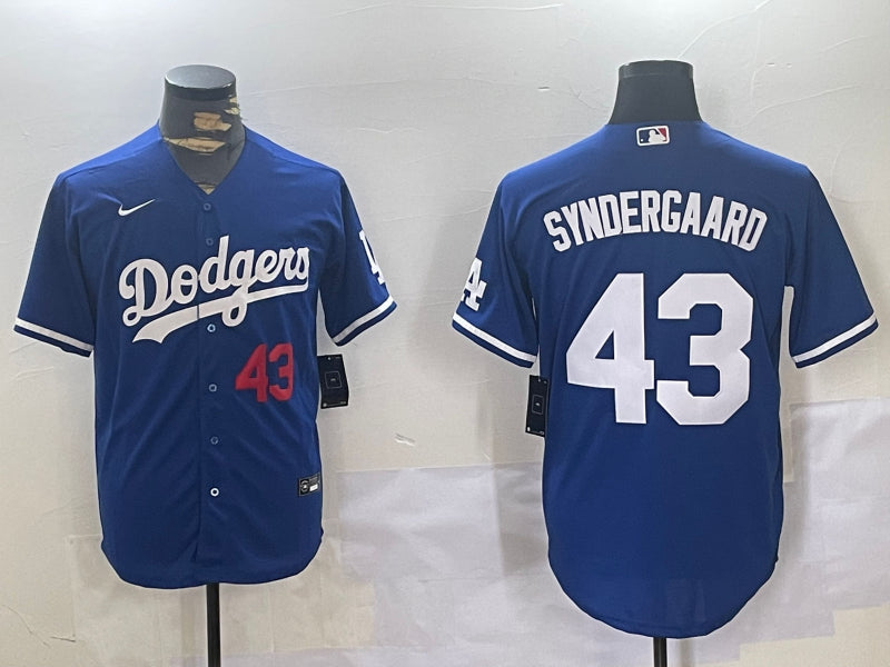 Men’s Los Angeles Dodgers Noah Syndergaard #43 Blue Jersey