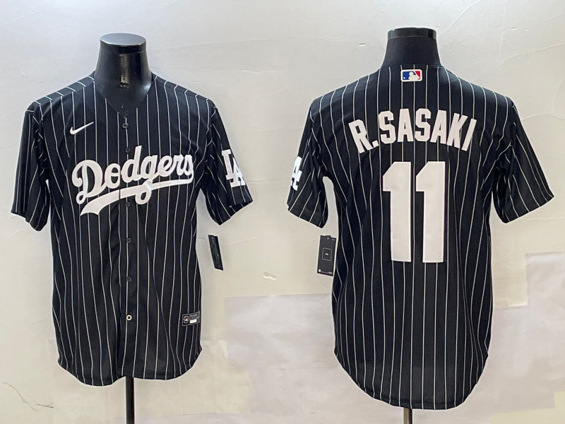 Men’s Los Angeles Dodgers Roki Sasaki #11 Black Alternate Limited Jersey