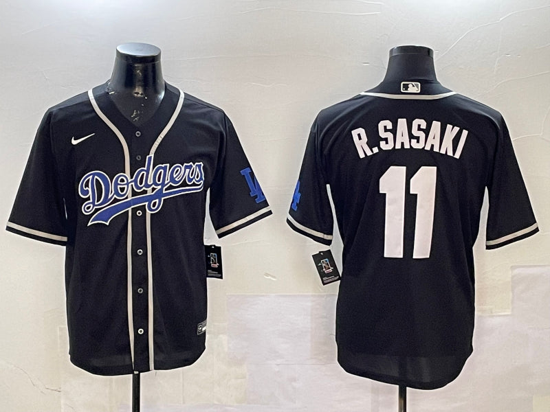Men’s Los Angeles Dodgers Roki Sasaki #11 Black Jersey