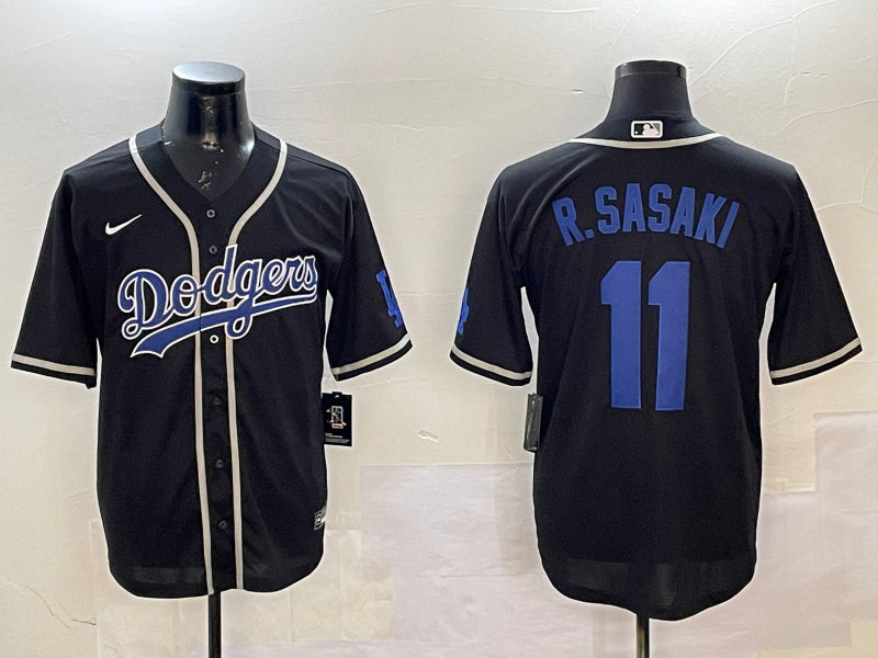 Men’s Los Angeles Dodgers Roki Sasaki #11 Black Jersey