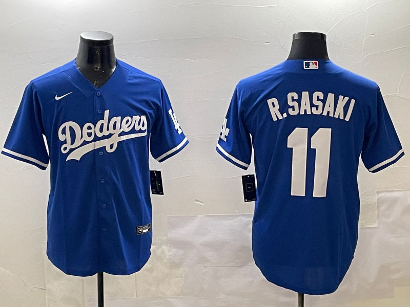 Men’s Los Angeles Dodgers Roki Sasaki #11 Royal Alternate Team Jersey