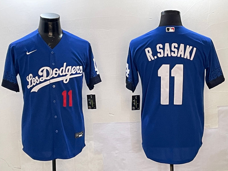 Men’s Los Angeles Dodgers Roki Sasaki #11 Royal Jersey