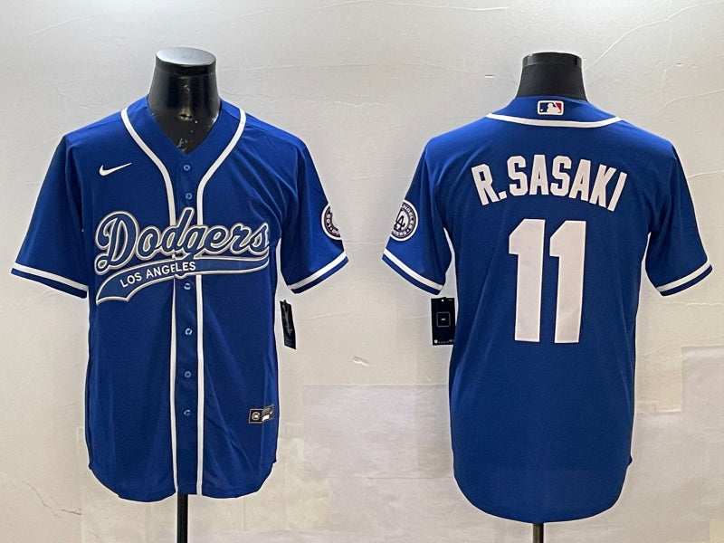 Men’s Los Angeles Dodgers Roki Sasaki #11 Royal Jersey