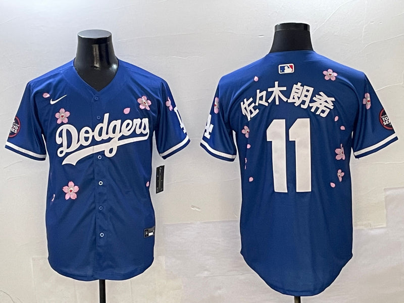 Men’s Los Angeles Dodgers Roki Sasaki #11 Royal Jersey