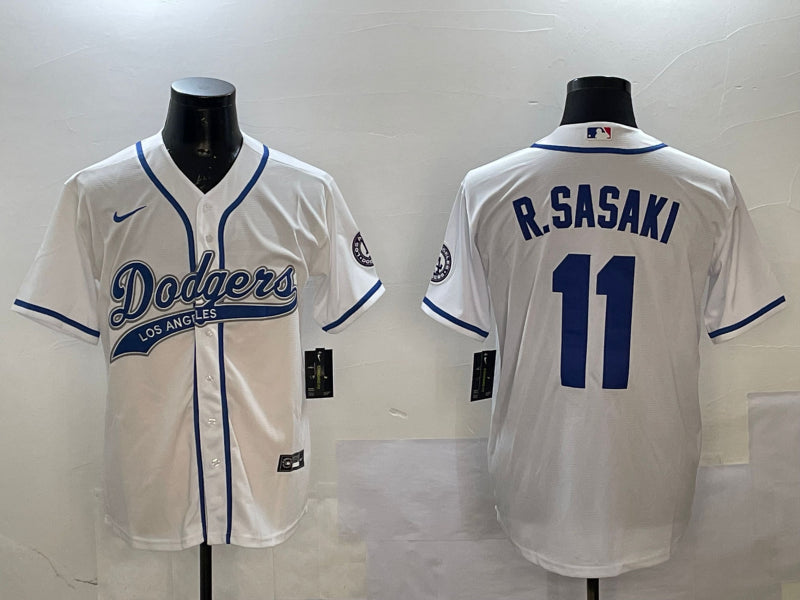 Men’s Los Angeles Dodgers Roki Sasaki #11 White Jersey