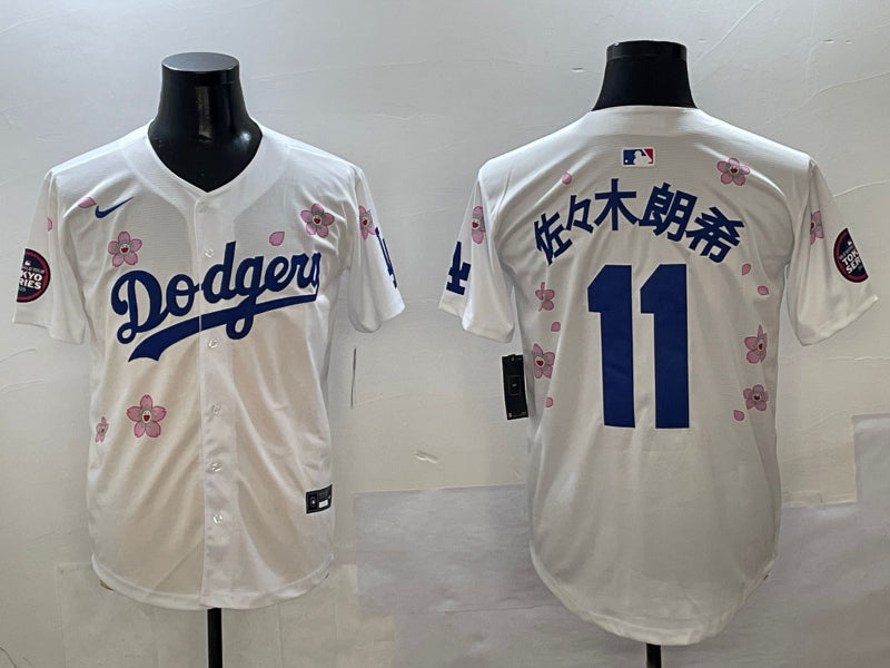 Men’s Los Angeles Dodgers Roki Sasaki #11 White Jersey