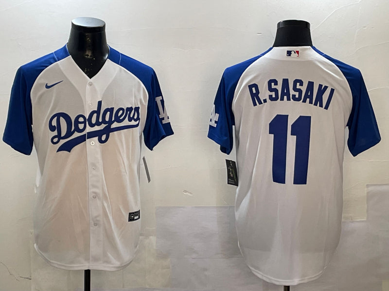 Men’s Los Angeles Dodgers Roki Sasaki #11 White Jersey