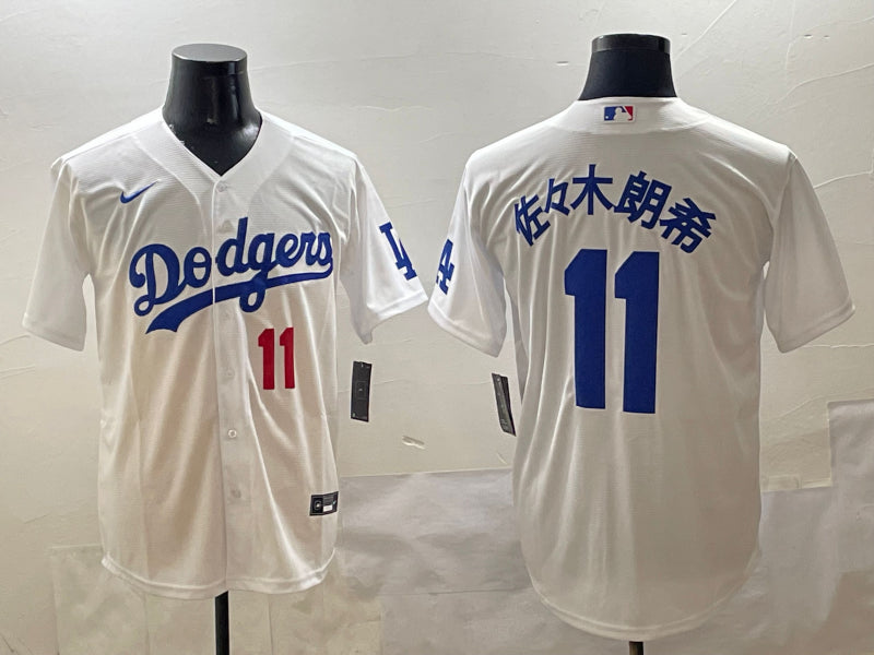 Men’s Los Angeles Dodgers Roki Sasaki #11 White Limited Jersey