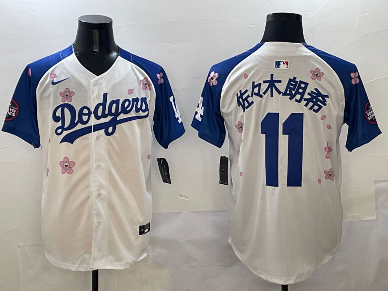 Men’s Los Angeles Dodgers Roki Sasaki #11 White Team Jersey